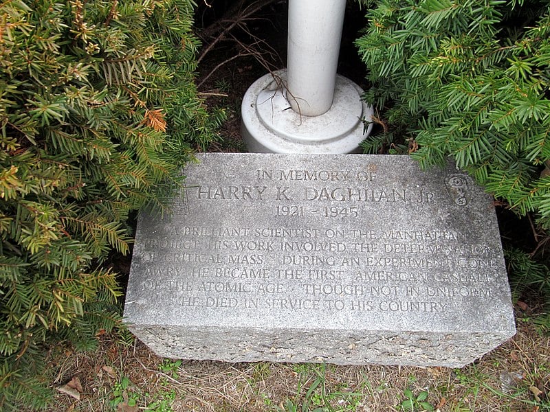 Harry K. Daghlian memorial in Caulkins Park