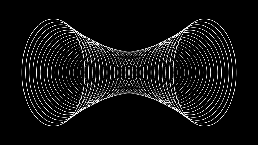 Sonar wave echo sound conceptual line abstract background