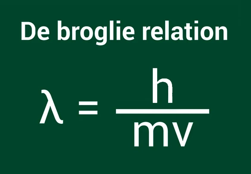 the de broglie relation equation