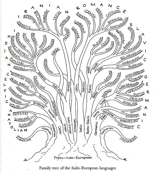 Árvore genealógica das línguas indo-europeias