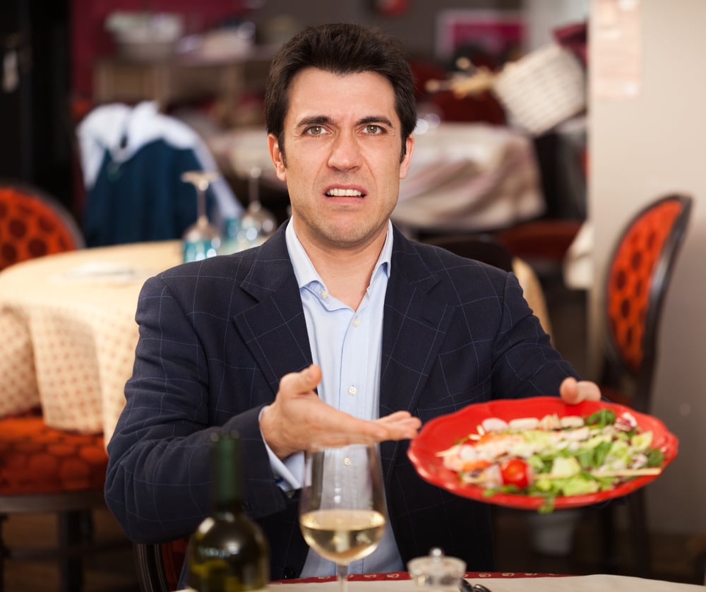 Man,Complaining,For,The,Bad,Food