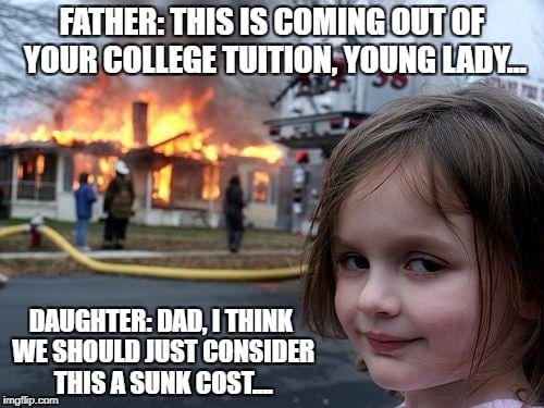 THIS IS COMING OUT OF YOUR COLLEGE TUITION, YOUNG LADY... DAUGHTER meme