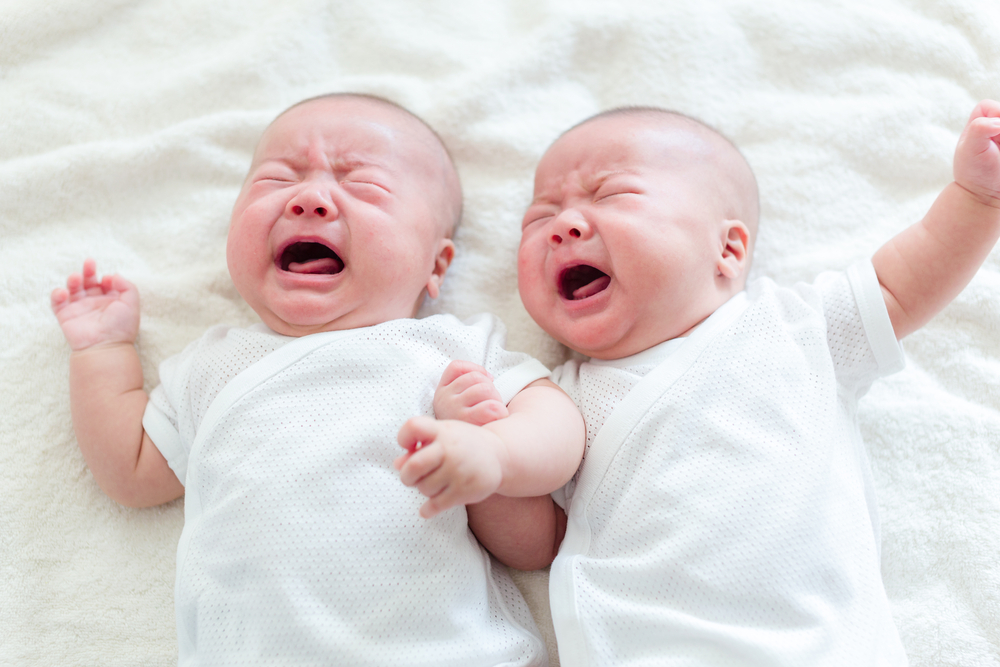 Twins,Brother,Baby,Crying