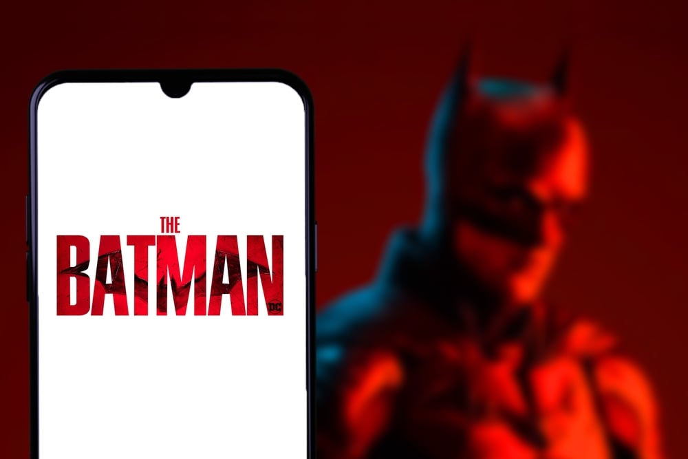 Smart,Phone,With,The,Logo,Of,The,Batman,Movie,Character