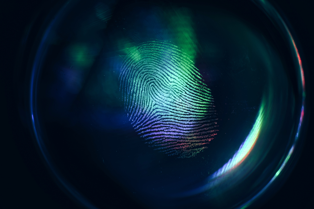 Close,Up,Beautiful,Abstract,Colored,Fingerprint,On,Background,Texture,For