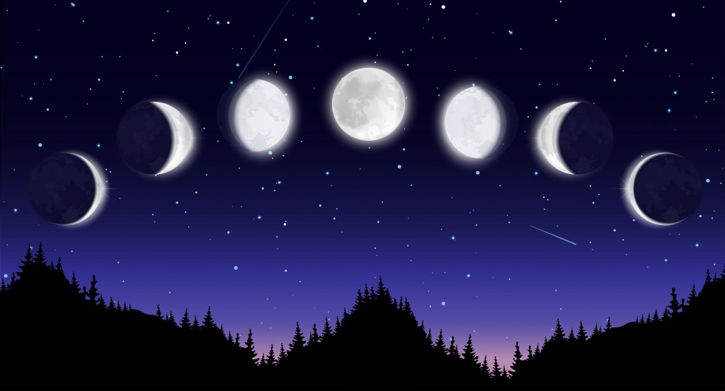 Lunar eclipse total partial moon phases