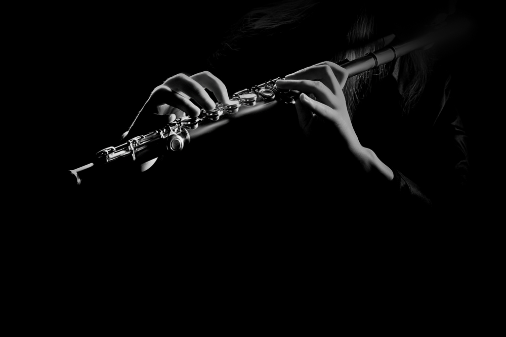 Flute,Instrument,Closeup,Flutist,Hands,Playing,Flute,Music,Isolated,On