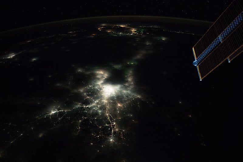 City lights from ISS