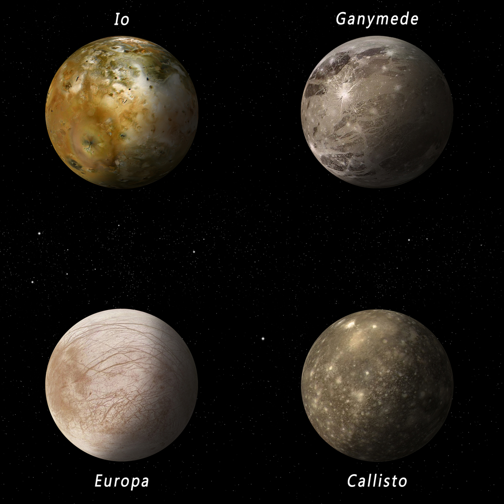 Imaginary,Illustration,Of,Four,Best,Known,Jupiter,Moons,Elements,Of