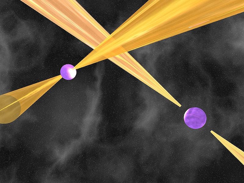 Artist's impression of binary pulsar PSR