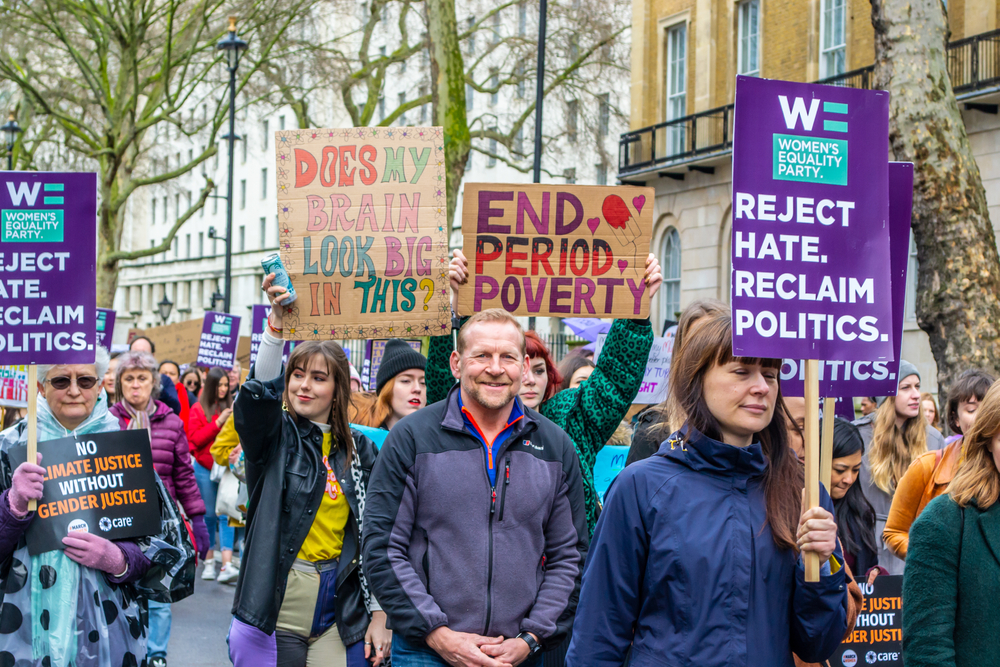London/england,Â€“,March,8th,2020:,Protesters,At,The,March,4