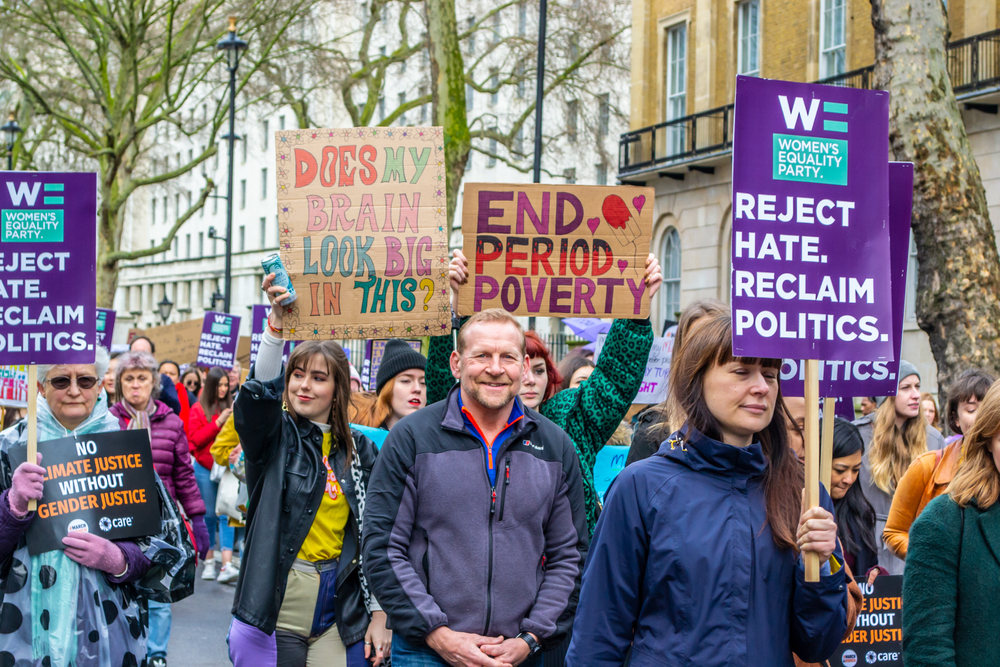 London/england,Â,March,8th,2020:,Protesters,At,The,March,4