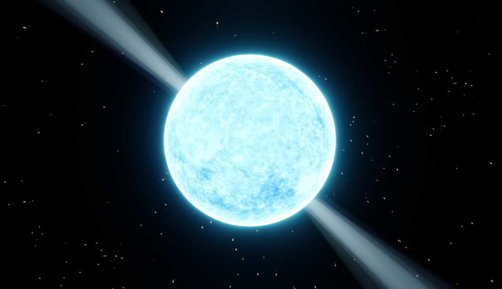 Pulsar,,Neutron,Star,3d,Illustration