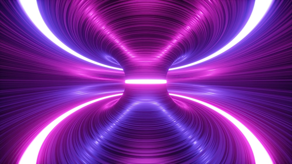 3d,Render,,Abstract,Scientific,Background,With,Fluorescent,Horizontal,Lines,Glowing