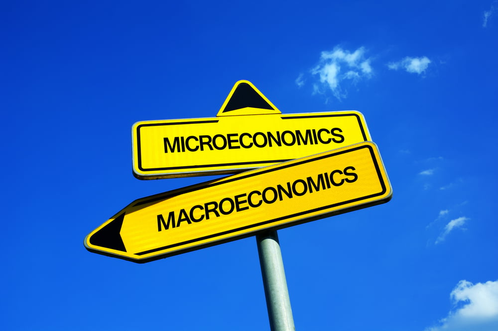Microeconomics,Vs,Macroeconomics,-,Traffic,Sign,With,Two,Options,-