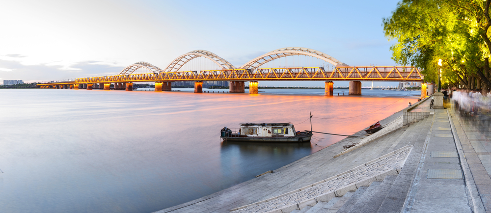Songhua,River,At,Dusk,,Located,In,Daoli,District,,Harbin,City,