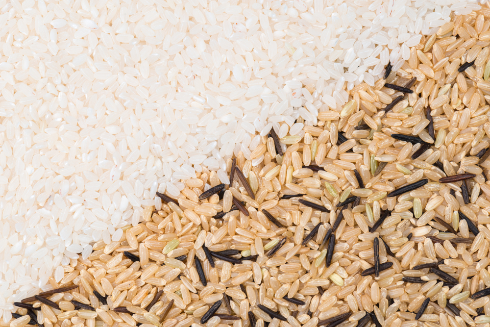 Two,Type,Of,Rice,(white,And,Wild),Background