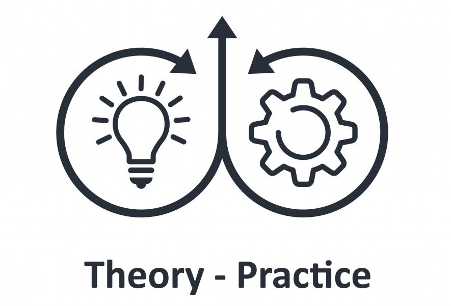 Theory practice symbol