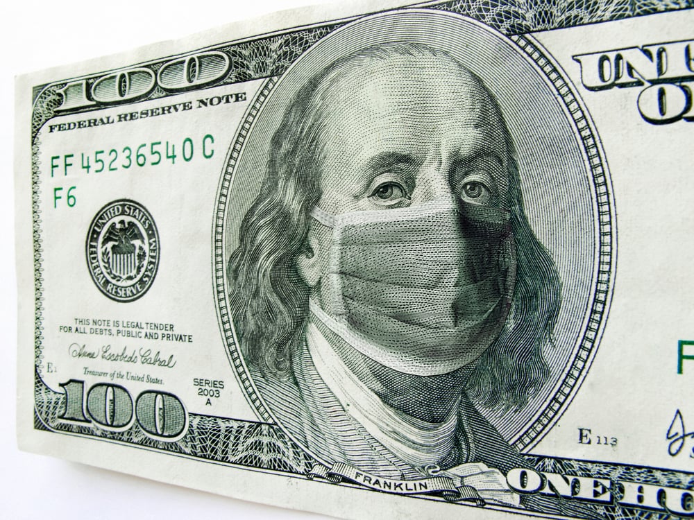 This,Photo,Illustration,Of,Ben,Franklin,Wearing,A,Healthcare,Surgical