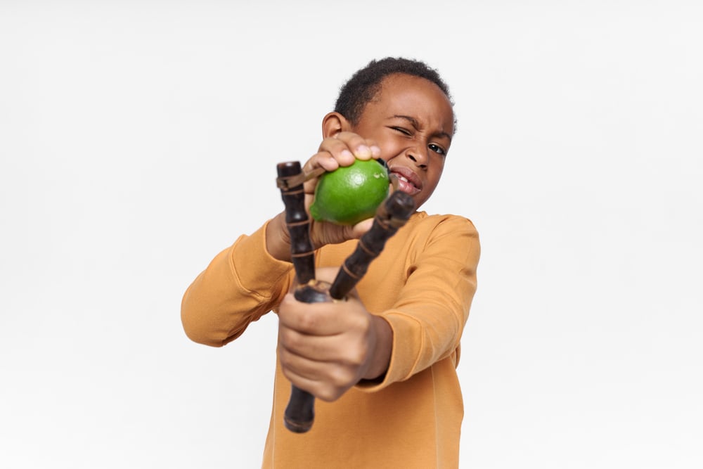 Isolated,Image,Of,Playful,Active,African,Little,Boy,Posing,Against