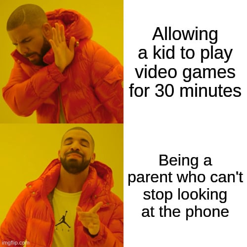 Allowing a kid to play video games for 30 minutes