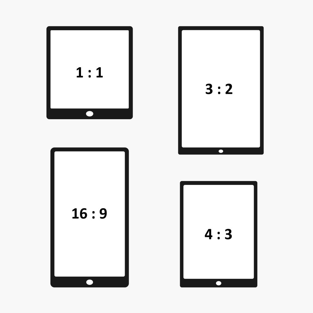 Ratio 11, 32, 43, 169 ,icon Smartphone