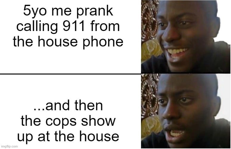 5yo me prank calling 911 from the house phone
